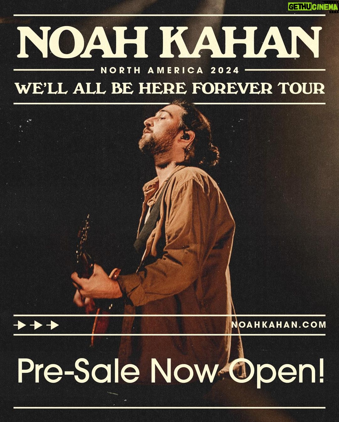 Noah Kahan Instagram - All Advance Registration Presale tickets are available for the We’ll All Be Here Forever Tour, including added dates. We are in uncharted territory folks! It’s so surreal and I love y’all! All tickets will be available this Friday at 10am local. Face value ticket transfers will be available to prevent scammers and scalpers (NY/CO shows are exempt). $1 from each ticket will be donated to The Busyhead Project, a fund at the Vermont Community Foundation, which supports organizations delivering mental health treatment and providing access to care.