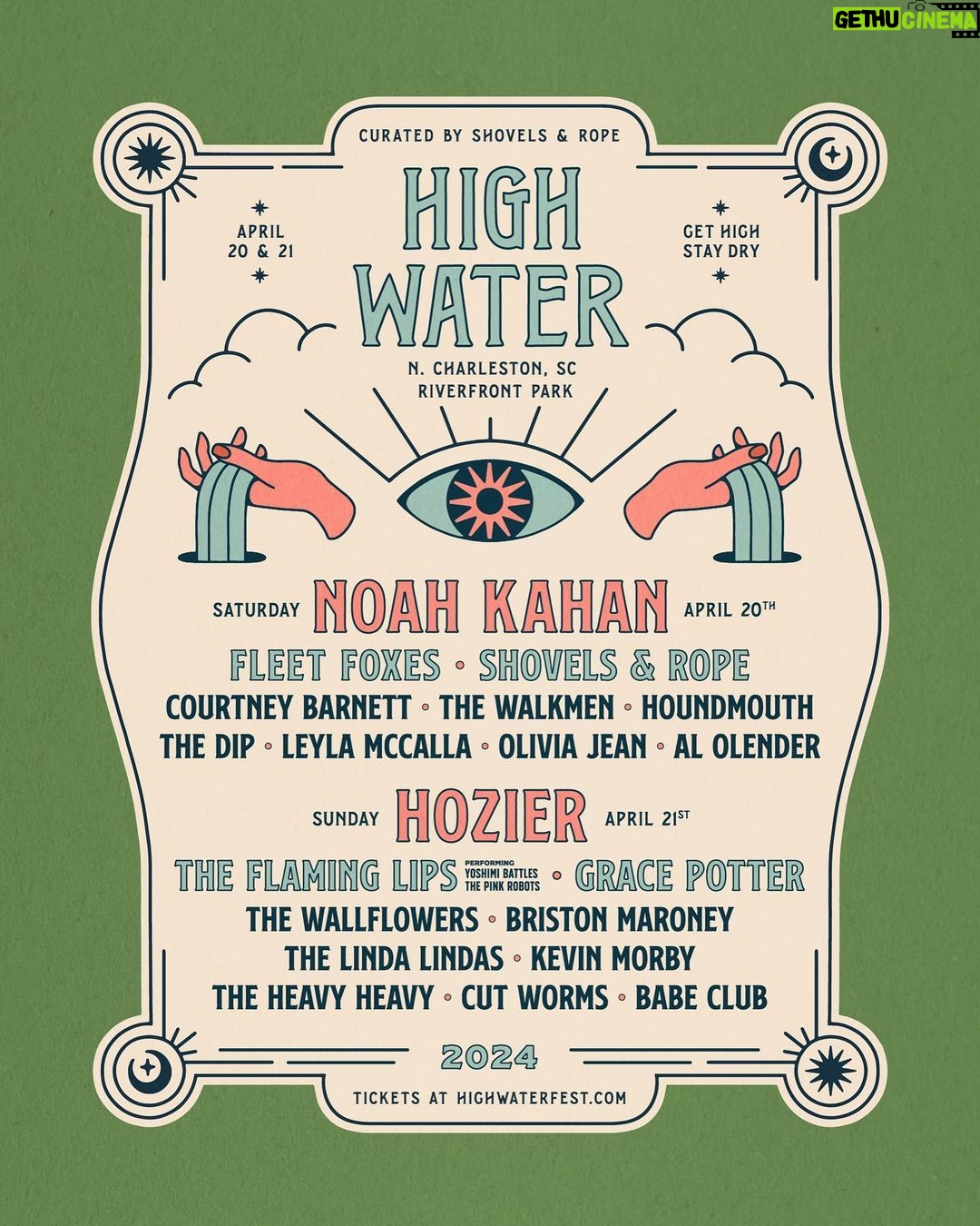 Noah Kahan Instagram - I certainly wouldn’t want to miss this. You can sign up for immediate access & get your tickets now for @highwaterfest. I’ll see ya there Charleston!