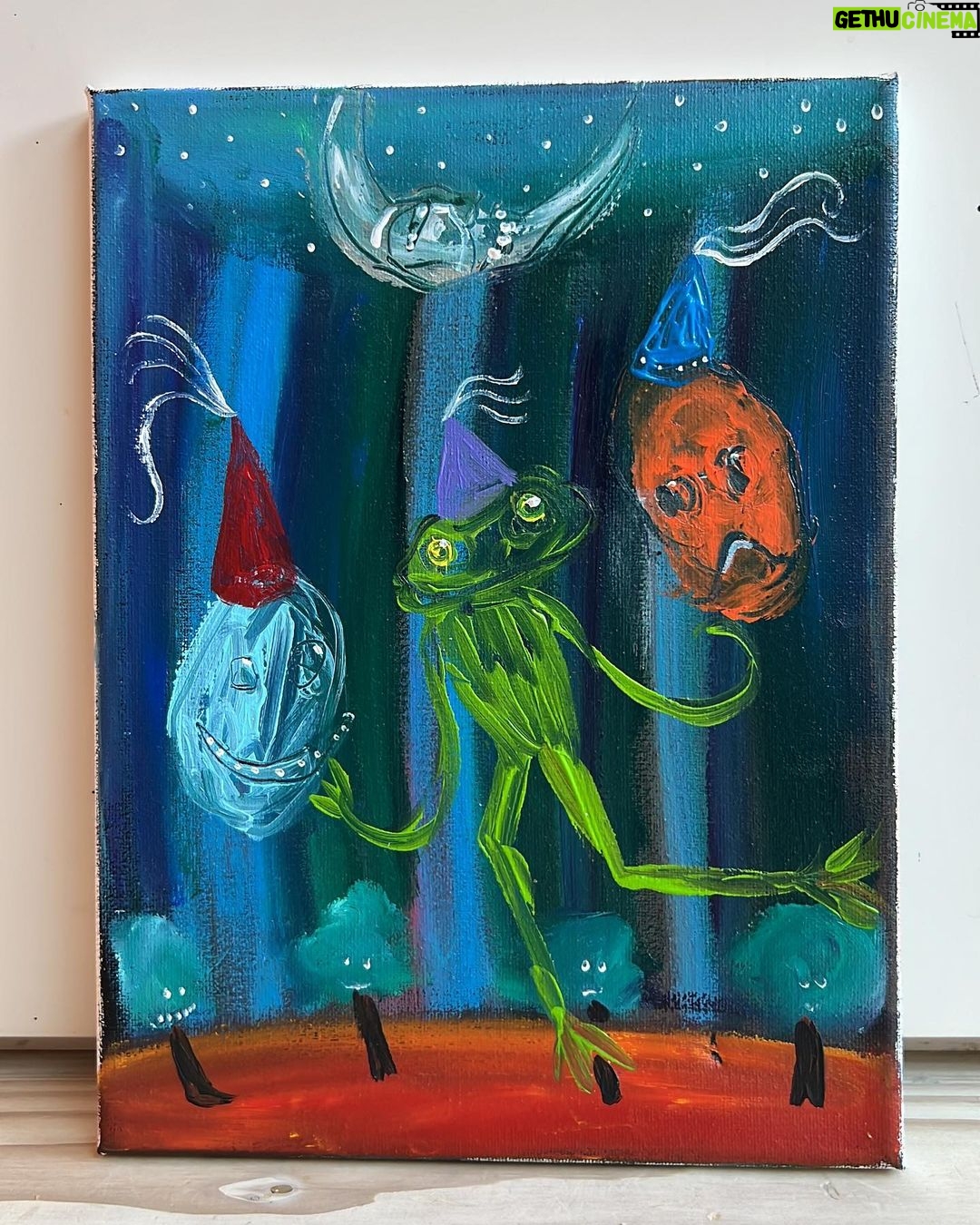 Noel Fielding Instagram - Frog Lord juggling heads x ( oil ) x