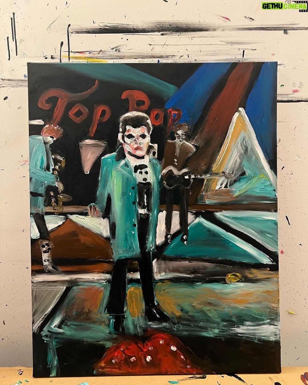 Noel Fielding Instagram - I could be the catalyst that sparks the revolution ! Finger painting of a genius ! @ianduryofficial @baxterdury x x x