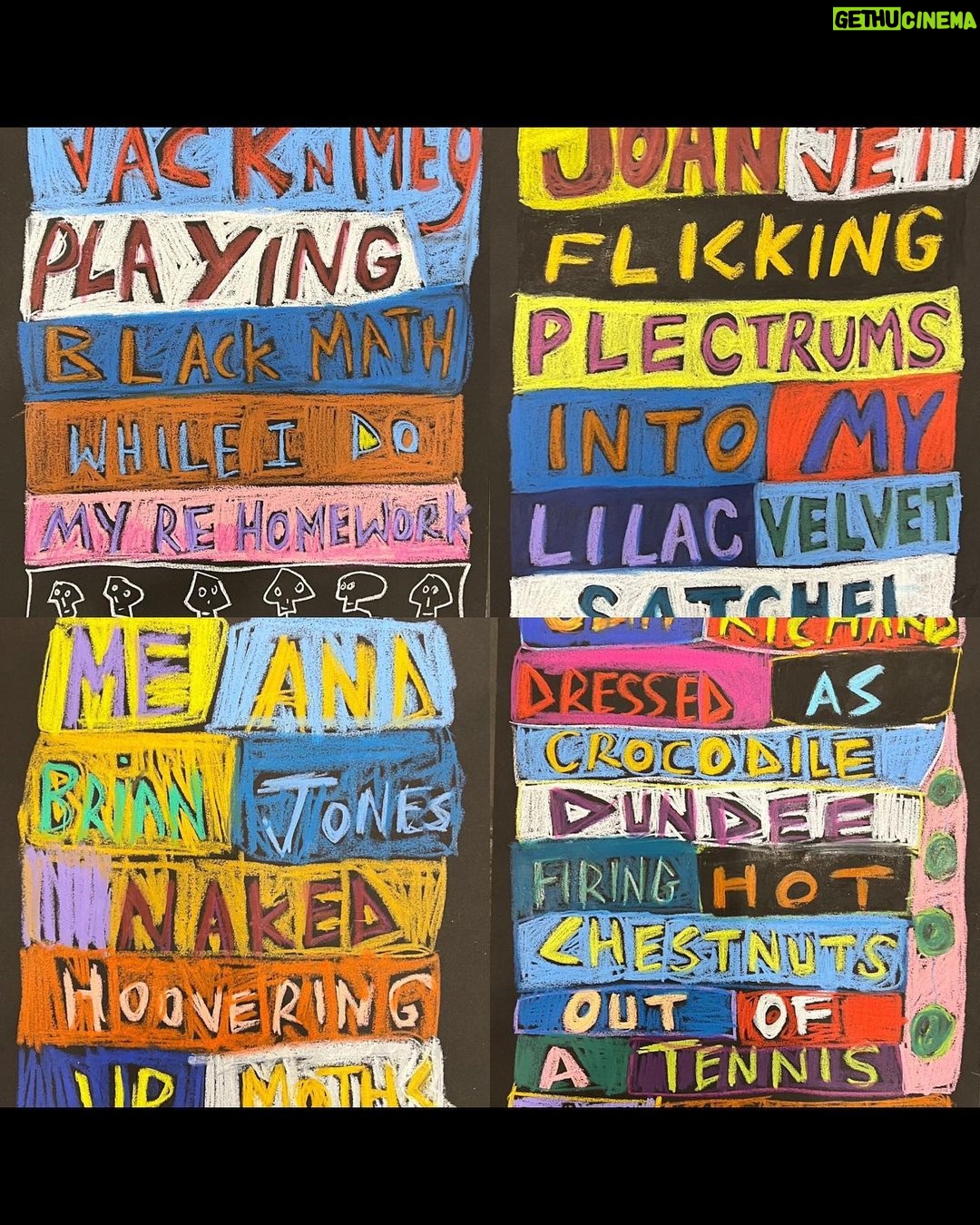 Noel Fielding Instagram - Sold ! number 12 of 12 ! That completes The 12 days of Noelmas ! Thank you everyone who came and danced love you all x x 🖤 thank you to @nedkellyart x