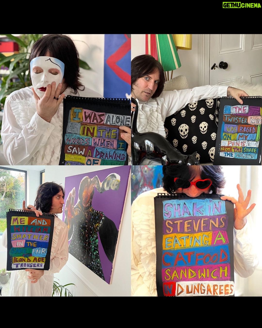 Noel Fielding Instagram - Sold ! number 12 of 12 ! That completes The 12 days of Noelmas ! Thank you everyone who came and danced love you all x x 🖤 thank you to @nedkellyart x