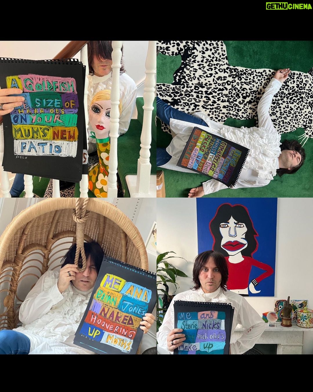 Noel Fielding Instagram - Sold ! number 12 of 12 ! That completes The 12 days of Noelmas ! Thank you everyone who came and danced love you all x x 🖤 thank you to @nedkellyart x