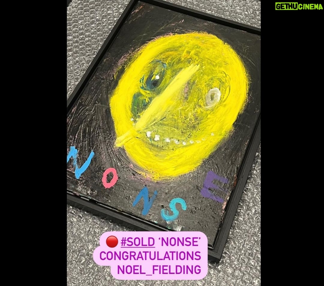 Noel Fielding Instagram - Sold ! ‘Nonse’ in oil. lol x @dontwalkwalkgallery