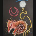 Noel Fielding Instagram – Scare Moon protects Hush Howler x crayon x