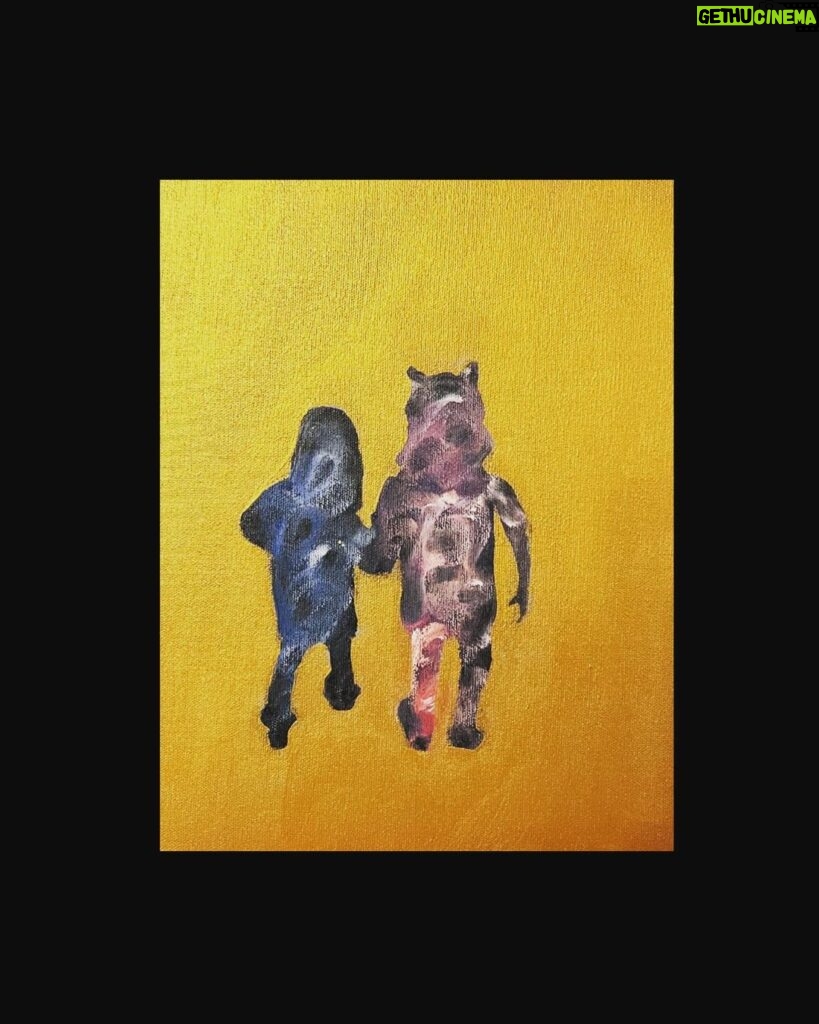 Noel Fielding Instagram - To celebrate International Daughters day today here is a painting of my 2 magical Pixies x x 💜❤️