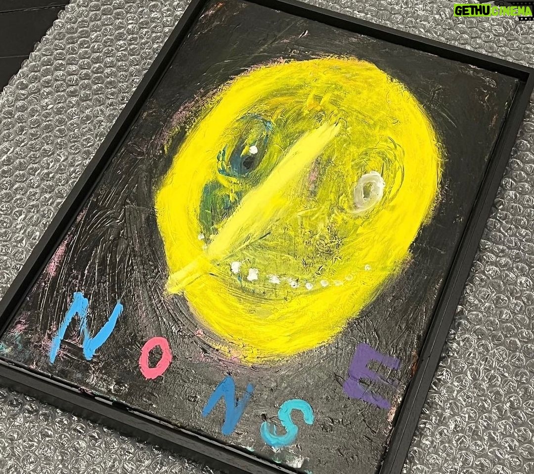 Noel Fielding Instagram - Sold ! ‘Nonse’ in oil. lol x @dontwalkwalkgallery