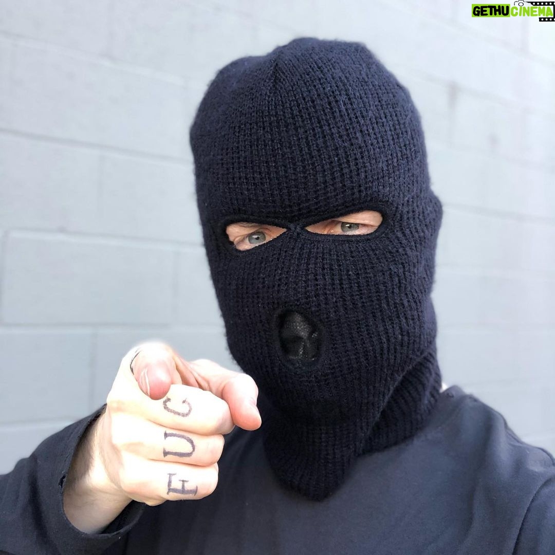Noel Fisher Instagram – Always rob responsibly. Masks on masks on masks ...