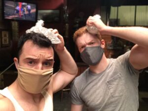 Noel Fisher Instagram - It's been a long week...

#Tuesdays #Shameless #Gallavich #wearamask
