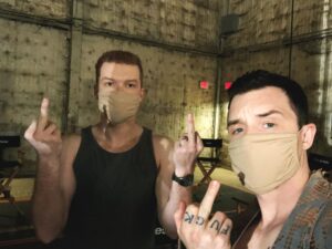 Noel Fisher Instagram - Greetings from #Shameless season 11! #wearamask #Gallavich