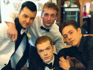 Noel Fisher Instagram - Chilling with the #weddingparty.

What was your favorite part of the episode? 
#Shameless #bts