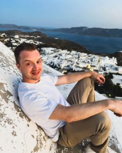 Noel Fisher Instagram - High above Plaka on Milos. Waiting for that sunset.