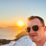 Noel Fisher Instagram - Milos sunset selfie.