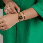 Noorin Shereef Instagram – An optimist is a person who sees a green light everywhere.
Have a happy Sunday everyone💚

Photo : @alfas_azees_ 
Outfit : styelaa 
Watch : @casio.india 
Location : #parakkat weddings