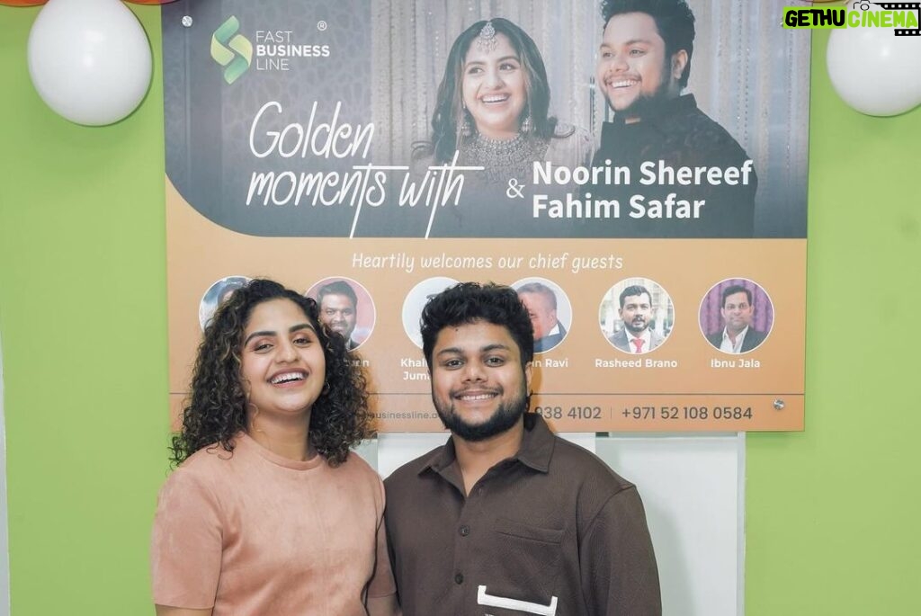 Noorin Shereef Instagram - Moments captured from "Golden Moments with #Fahinoor " organised by @fastbusinessline_llc . Thanks for the love & we are much honoured to receive the Uae Government's Golden Visa on this special occassion. Thank you team. ♥🫠 #uae #fahinoor #visa Dubai, United Arab Emirates