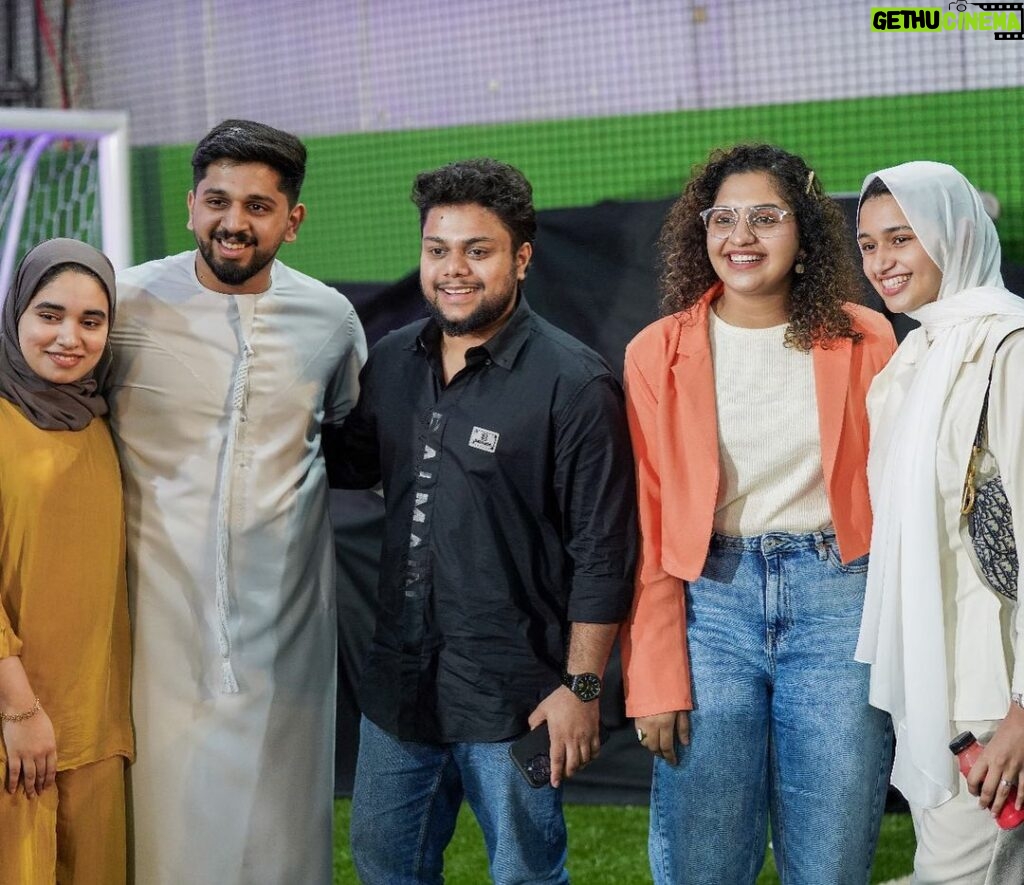 Noorin Shereef Instagram - It was such a great feeling for us to be part of this grand event at Abu Dhabi,Uae. Sharing stage with the pride of kerala @yusuffali.ma Sir was such an honour. Thanks to @faisal_malabar & family for inviting us to the grand opening of @cosmossportsacademy_ . Wishing all good to the team and looking forward to be here soon again. Thank you @nahanood_anar for making everything perfect for us as always. 🤗 In Sha Allah ♥️ #fahinoor #abudhabi Abu Dhabi, United Arab Emirates