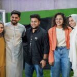 Noorin Shereef Instagram - It was such a great feeling for us to be part of this grand event at Abu Dhabi,Uae. Sharing stage with the pride of kerala @yusuffali.ma Sir was such an honour. Thanks to @faisal_malabar & family for inviting us to the grand opening of @cosmossportsacademy_ . Wishing all good to the team and looking forward to be here soon again. Thank you @nahanood_anar for making everything perfect for us as always. 🤗 In Sha Allah ♥️ #fahinoor #abudhabi Abu Dhabi, United Arab Emirates
