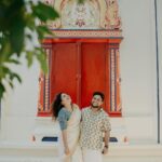 Noorin Shereef Instagram - From the backwaters of Kerala to the beaches and Temples of Thailand, Onam festivities know no bounds! HAPPY ONAM 🌸 __ Photo : @arun_sathyan_n Fai's shirt : @house_of_vandy Fai's Stylist : @ashna_aash_ My styling by : @ashi_ashz Thailand Travel Partner : @milaanholidays Travel curator : @anarcelebritymanagement #Fahinoor #onam #thailand🇹🇭 #onam