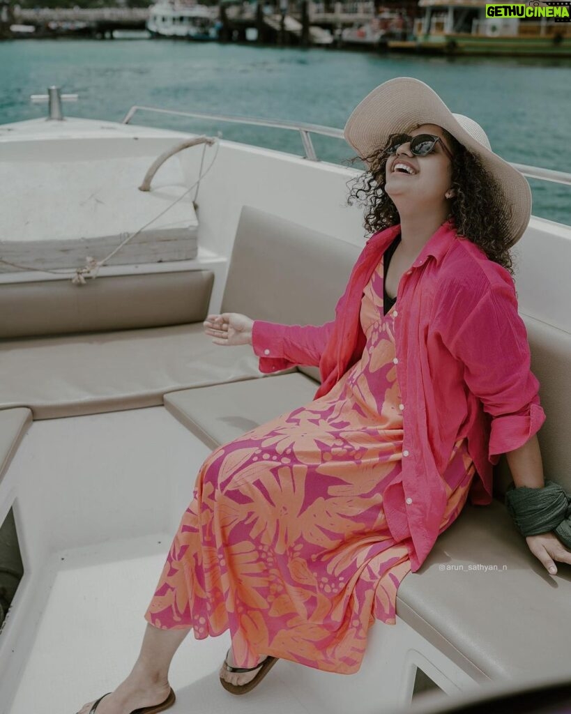 Noorin Shereef Instagram - Cruising through life with wind in my hair and a smile on my face🌊 Traveling with : @milaanholidays Photo : @arun_sathyan_n Wearing : @house_of_vandy Styled by : @ashna_aash_ Andaman Sea