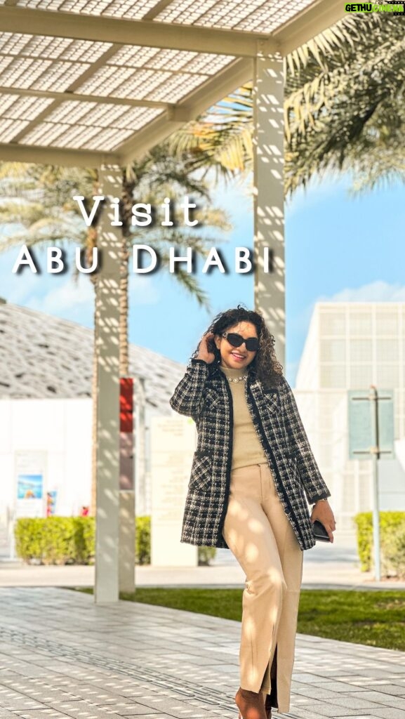 Noorin Shereef Instagram - Dive into an epic Abu Dhabi adventure with my curated travel plan! 🌍✨ 📍Immerse yourself in art and history at @louvreabudhabi 📍A serene escape and exploring the great restaurants at @saadiyatae Island. 📍Indulge in luxury at @shangrilaabudhabi while you take a never before experience in Abraa ride 📍 Explore the vibrant marine life and learn more about the one ocean that connects us all at @seaworldyasisland. 📍 Feel the adrenaline at @ferrariworldyasisland & experience the World's fastest rollercoaster. 📍Marvel at the architectural splendor of Sheikh Zayed Grand Mosque @szgmc_ae . 📍Experience winter magic at @snowauh 📍 Enjoy panoramic views and feel the lights & art at Manar Abu Dhabi. 📍Join the festivities at the MOTN Festival @abudhabievents 📍 Explore the urban vibes and restaurants serving great food at @yasbayuae Habibi, here are your signs to visit Abu Dhabi! ✨❤ #inabudhabi @visitabudhabi