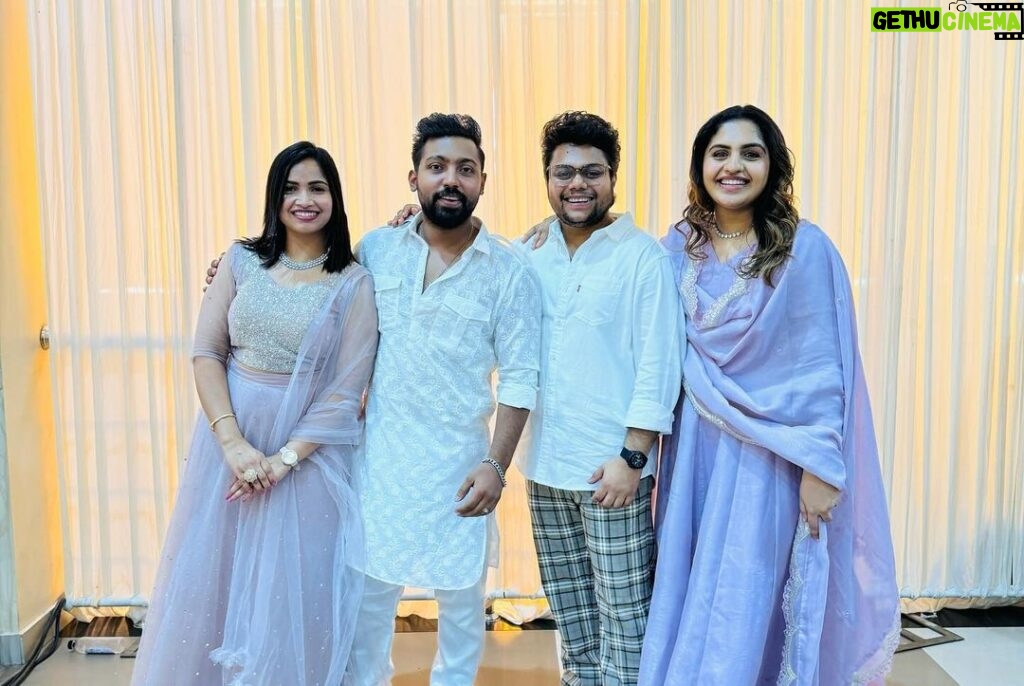 Noorin Shereef Instagram - Celebrating the Dream Come true of our dearest @optimiser___shafzz @nahas_hidhayath ..✨ Wearing @anu.scaria.couture Styled by @mehaka_kalarikkal