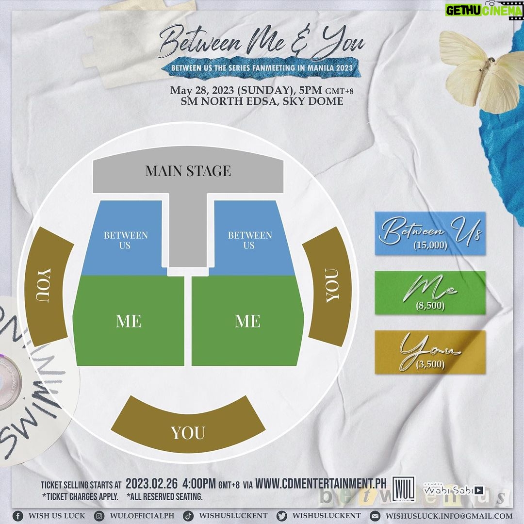 Noppanut Guntachai Instagram - Salamat sa inyong paghihintay sa amin. π Sa wakas, we are going to Manila for our Between Me & You: Between Us the Series Fanmeeting in Manila 2023! π May 28,2023, Sunday, 5PM π SM SKYDOME, SM NORTH EDSA π Tickets will be available on February 26,2023 at 4:00PM via www.cdmentertainment.ph πFor more information follow @wulofficialph Nasasabik na akong makita ka. π₯° #BetweenUsFMinMNL2023 #BetweenUsTheSeries #BounPrem #YachtOreo #TaeBenz #SammyBosston