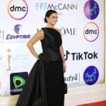 Nour Instagram - From the opening ceremony of Cairo Film Festival #cff2021 @cairofilms Styled by: @yasmineeissa Dress: @sandynourofficial Makeup: @sharifftanyous Hair: @ahmed__mounir Shoes: @louboutinworld Bag: @marzook_official Jewellery: @yessayan