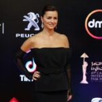 Nour Instagram - From the premiere of “Let’s Talk” by Marianne Khoury at @cairofilms Styled by: @yasmineeissa Dress: @asilio.world Jewelry: @narafinejewelry Hair: @ziad_majd_beautyzone