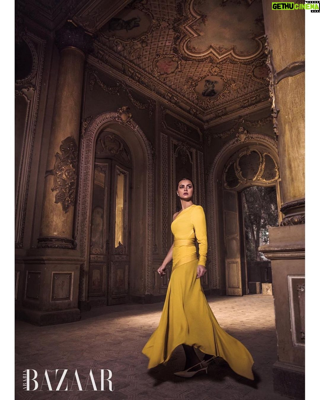 Nour Instagram - “Keep twirling.. “💃 Latest shoot for @harpersbazaararabia Photography: @mseifphotography Styling: @yasmineeissa Makeup: @zeinabhassan_ Hair: @yousefalashkar Full look & jewelry: @givenchyofficial #Nour #harpersbazaar #harpersbazaararabia #fashion
