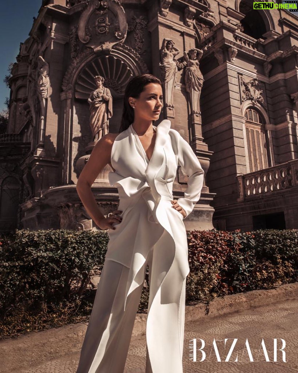 Nour Instagram - My latest shoot for @harpersbazaararabia photography @mseifphotography Styling @yasmineeissa makeup @zeinabhassan_ Hair @yousefalashkar Dress @toni_matisevsci