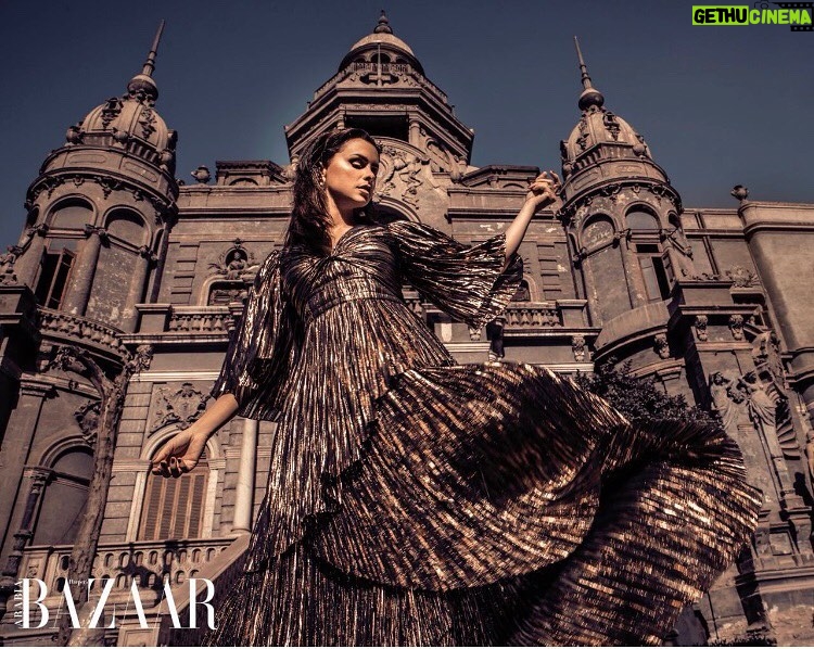 Nour Instagram - My latest shoot for @harpersbazaararabia photography @mseifphotography Styling @yasmineeissa makeup @zeinabhassan_ Hair @yousefalashkar Dress @peterpilotto