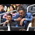 Novak Djokovic Instagram – 🏀🃏🇷🇸 Great to see @nba superstars and friends last night @lakers @nuggets #nikolajokic @officialvladedivac @sashavujacic @marko_jaric10 @nikoladjuricko @jmglitxh27 #aarongordon @peytonwatson @jelenadjokovicndf Los Angeles, California
