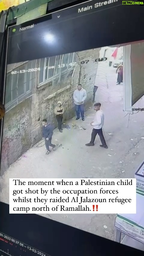 Nur Fazura Instagram - A surveillance camera has documented the moment when Israeli forces shot at a little boy in Al Jalazon refugee camp in northern Ramallah. ‎لحظة إصابة طفل برصاص قوات الاحتلال خلال اقتحامها مخيم الجلزون شمال رام الله