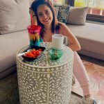 Nushrratt Bharuccha Instagram – My Mornings… 

▫️Ghee water 
▫️Workout
▫️Strawberry Juice
▫️Soaked Walnuts
▫️Papaya