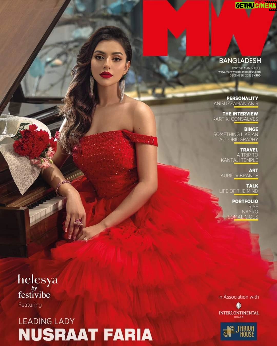 Nusraat Faria Instagram - And the year ends Just like that... What year it wasโค๏ธ @mwbangladesh @rony._rezaul @aurabeautybd @festivibe.official @mahmudulhasan_mukul Helesya by Festivibe featuring ๐๐๐๐๐๐๐ ๐๐๐
๐: ๐๐ฎ๐ฌ๐ซ๐๐๐ญ ๐
๐๐ซ๐ข๐ MW Magazine Bangladesh, December 2023 Fashion Direction & Styling: Mahmudul Hasan Mukul Photographer: Rony Rezaul Asst. Stylist: Arbin Topu MUA: Aura Beauty Lounge #MWMagazine #MonthlyLifestyleMagazine #CoverStory #DecemberIssue #NusraatFaria #LeadingLady #Helesya #Couture #Bespoke #Festivibe #BridalCouture #FeelTheLuxury #HelesyaBridal
