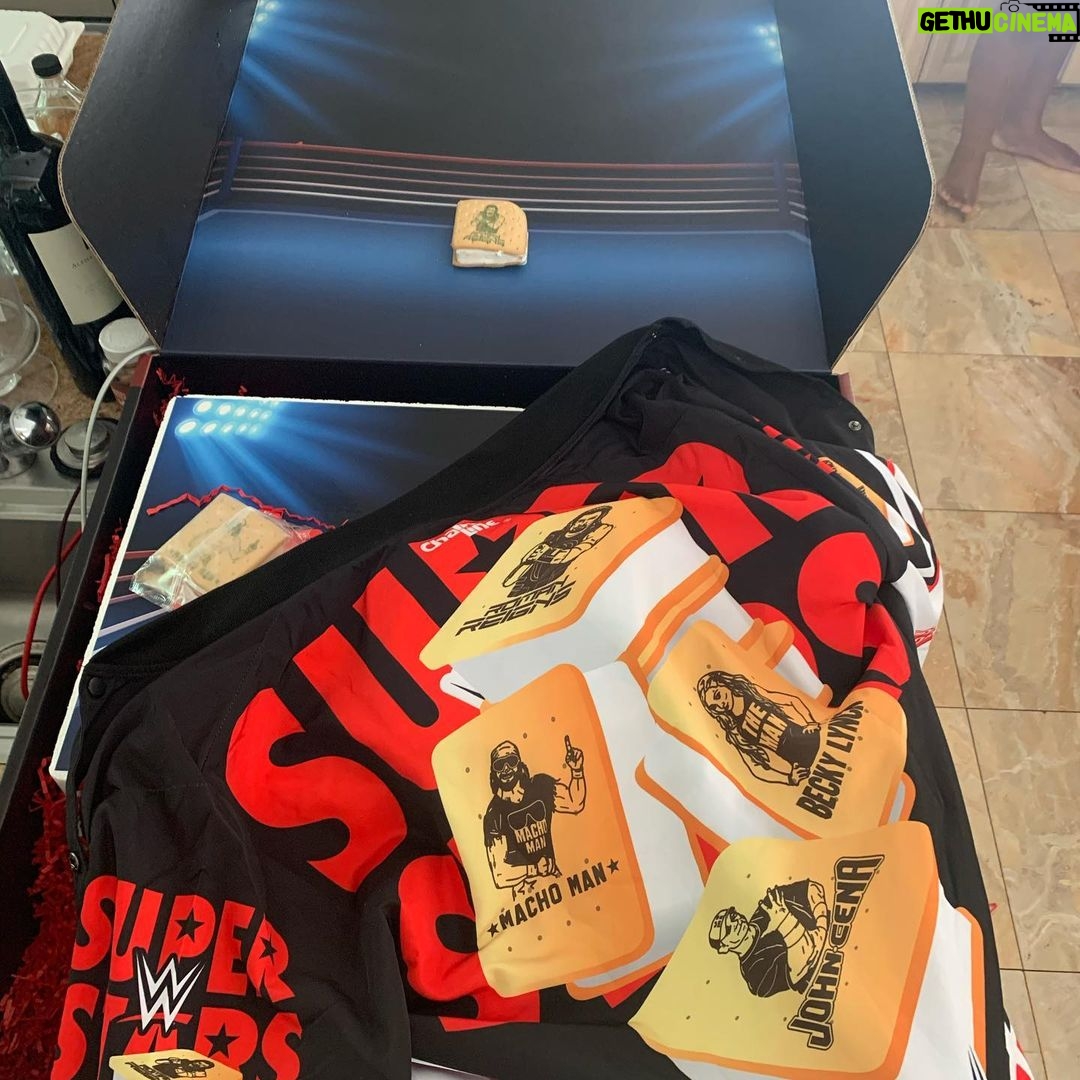 O'Shea Jackson Jr. Instagram - Special thanks to all my friends at @wwe for hooking ya boy up with this care package. What I gotta do to get that pat mcafee treatment. Or maybe the thunderdome??!!