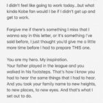 O'Shea Jackson Jr. Instagram - Dear Kobe.....