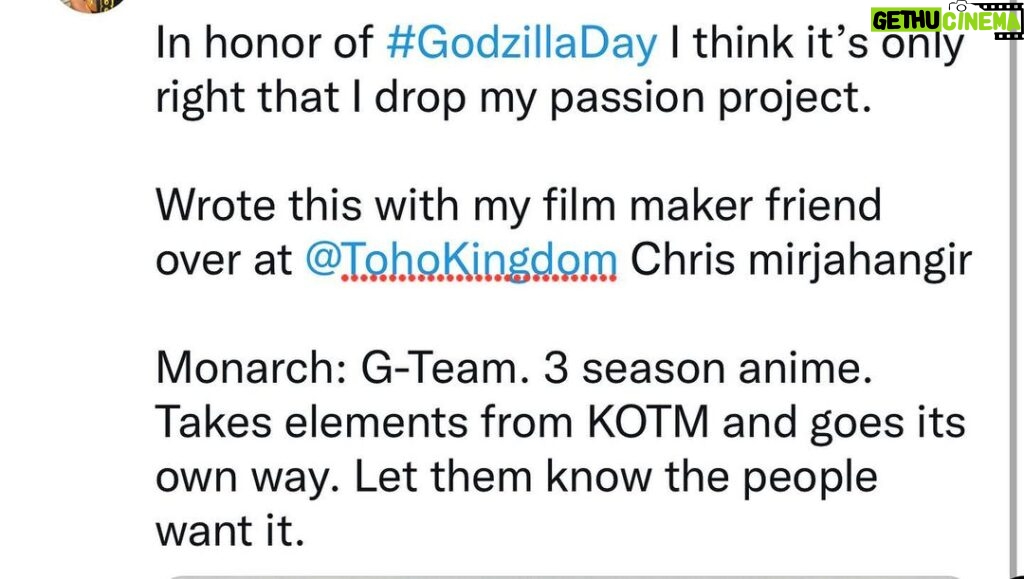 O'Shea Jackson Jr. Instagram - AYYOOOOOO I GOT AN ANIME IM TRYNA MAKE OVER HERE!! Since it’s Godzilla day I think it’ll be cool to let y’all know about a project I’ve worked years on. Wrote this with my film maker friend Chris Mirjahangir over at @TohoKingdom Monarch: G-Team. Multiple season anime. Takes elements from KOTM and goes its own way. Let them know you want it. Art by @pronautiluscos We making waves out here!!!! Of course this is just a taste. Anime fans. Godzilla fans. Y’all tryna see this!?!