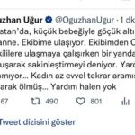 Oğuzhan Uğur Instagram - Ceren ağlamaktan konuşamıyor ama işini yapmaya devam ediyor… @mervecerenaydemir Bu millet seni ve bu olanları asla unutmaz Ceren. Kahrolacağız ama pes etmeyeceğiz! Diğer bebekler için ayakta kalacağız!