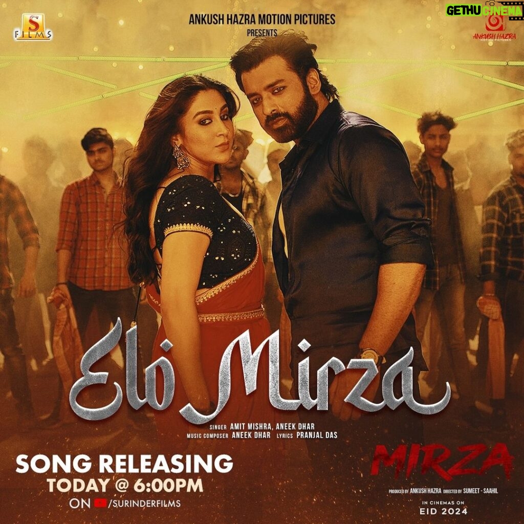Oindrila Sen Instagram - Get ready to unleash your inner dancer as the stage is set for Bengal’s biggest dance extravaganza! #EloMirza drops today at 6:00pm. Hold your breath and let the rhythm take over and groove with Mirza and Muskan. ARE YOU READY? @ankushmotionpictures @ankush.official @love_oindrila @kgunedited @shoaibkabeerinsta #Rishikaushik #PriyaMondal @ishan.mitra_official @sumeet_goradia @saahil_goradia #KuntalDe @barish_lyrics #SamratBandopadhyay @shiladityathesoundengineer #AnimeshGhorui #SanglapBhowmik #BengalGroove #Mirza #MirzathisEid #EID2024