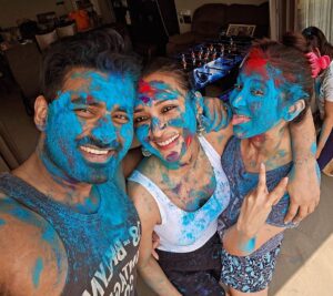 Oindrila Sen Instagram - OUR TODAY'S HOLI MOMENT.. ❤️❤️ .. happy holi to all.. @mimichakraborty @love_oindrila