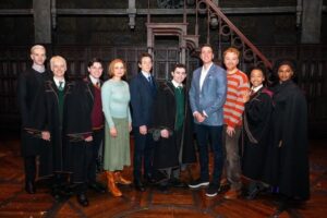 Oliver Phelps Instagram - On Sunday I went back to Hogwarts! 
I had such a great time at @cursedchildus celebrating their 5th year and even joined the whole cast on stage at the end to make a prize draw with some "magical" prizes for lucky audience members.

It was the first time I've been able to see the Cursed Child and it was 🌟🌟🌟🌟🌟
The performances and the stage craft was on a different level to anything I've seen before. 
#HarryPotter #cursedchild #NewYork #Broadway #VoldemortDay