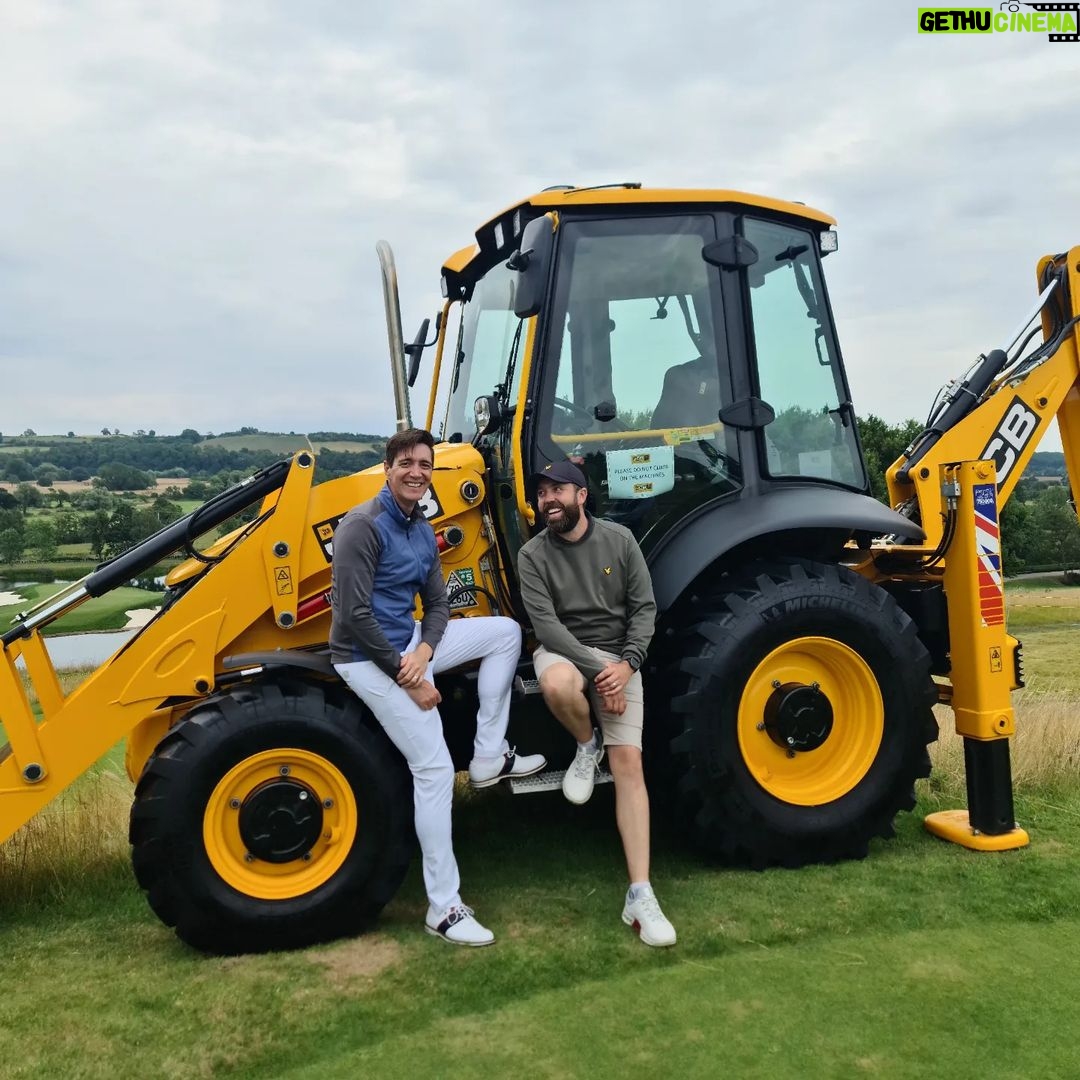 Oliver Phelps Instagram - Yesterday was so memorable on the golf course (and tractor) a huge thanks to @jcbgolfcc for inviting me to play in the @jcbchampionship pro-am with @johndalyll and @rickshielspga & Adam #25 JCB Golf and Country Club