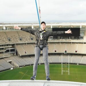 Oliver Phelps Instagram - I had a unbelievably fun time at @optusstadium @theozoneperth A incredible stadium with the greaf view from the roof. A MUST for anybody in Perth. It was #PERTHECT 😇 (I'm claiming that phrase!)