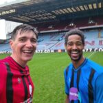 Oliver Phelps Instagram - Such great evening having a game at the home of @avfcofficial with the guys from @lukeroper Alfie Enoch and I had a post match debrief 🤪. Good seeing @nathandawe between the sticks too! Of all the things I've been fortunate to do in my life, this evening is right up there. 🤗 just goes to show, good times are ALWAYS ahead. Villa Park, England