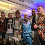Oliver Phelps Instagram - When your mates and yourself turn up to a 80s night & are the only ones dressed up 😅 But I wouldn't change it for the world. #80s #mullet #oldestfriendsarebestfriends