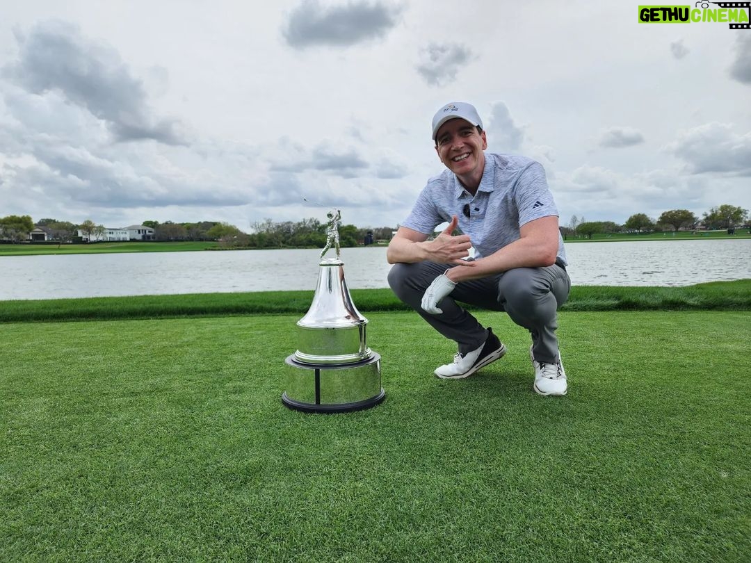 Oliver Phelps Instagram - WHAT A DAY!! I'm finding the words to express how much fun the pro-am at the @apinv was earlier. My trusty caddie @mattdavelewis was on point. Shout out to our great pro @nicolaihoejgaard for showing us how the game should be played. I guess you could say it was "Priceless" ☺️ @aimingforescratch #api #pgatour #BayHill #golf Bay Hill Championship Course