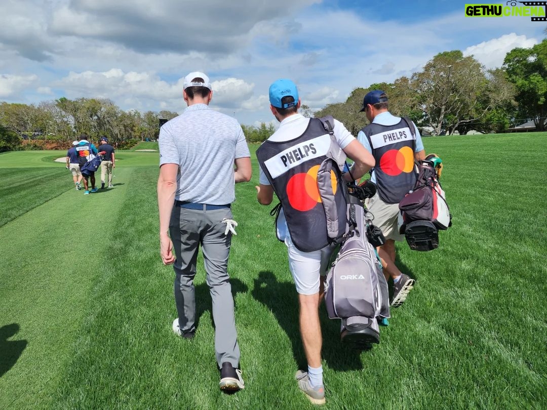 Oliver Phelps Instagram - WHAT A DAY!! I'm finding the words to express how much fun the pro-am at the @apinv was earlier. My trusty caddie @mattdavelewis was on point. Shout out to our great pro @nicolaihoejgaard for showing us how the game should be played. I guess you could say it was "Priceless" ☺️ @aimingforescratch #api #pgatour #BayHill #golf Bay Hill Championship Course