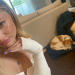 Olivia Holt Instagram - happy #internationaldogday to my lil chicken. i love you more than you love naps and blankets 🥲