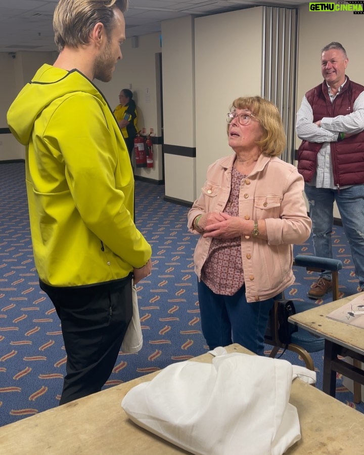 Olly Murs - 46.5K Likes - I’ve finally met SHIRLEY… if you scroll through your see in 2021 I came across her on A&E emergency! she is the cheekiest 87year old ever and well you better watch out Amelia haha the wedding could be off! 😝 she really is one in a million and after all these years we finally made it happen x love ya Shirley x ❤️